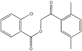 2-(2,5-dimethylphenyl)-2-oxoethyl 2-chlorobenzoate Structure