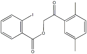 2-(2,5-dimethylphenyl)-2-oxoethyl 2-iodobenzoate 구조식 이미지