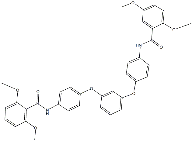 N-[4-(3-{4-[(2,6-dimethoxybenzoyl)amino]phenoxy}phenoxy)phenyl]-2,5-dimethoxybenzamide 구조식 이미지