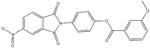 4-{5-nitro-1,3-dioxo-1,3-dihydro-2H-isoindol-2-yl}phenyl 3-methoxybenzoate 구조식 이미지