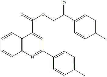 2-(4-methylphenyl)-2-oxoethyl 2-(4-methylphenyl)-4-quinolinecarboxylate Structure