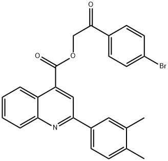 2-(4-bromophenyl)-2-oxoethyl 2-(3,4-dimethylphenyl)-4-quinolinecarboxylate 구조식 이미지