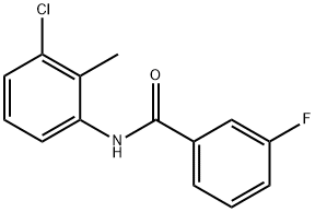 N-(3-chloro-2-methylphenyl)-3-fluorobenzamide 구조식 이미지