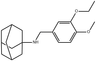 N-{[3-(ethyloxy)-4-(methyloxy)phenyl]methyl}-N-tricyclo[3.3.1.1~3,7~]dec-1-ylamine 구조식 이미지