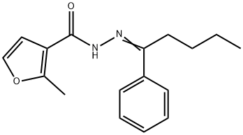 2-methyl-N'-(1-phenylpentylidene)-3-furohydrazide 구조식 이미지