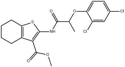 methyl 2-{[2-(2,4-dichlorophenoxy)propanoyl]amino}-4,5,6,7-tetrahydro-1-benzothiophene-3-carboxylate Structure