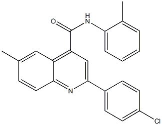 2-(4-chlorophenyl)-6-methyl-N-(2-methylphenyl)-4-quinolinecarboxamide Structure