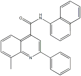 8-methyl-N-(1-naphthyl)-2-phenyl-4-quinolinecarboxamide 구조식 이미지