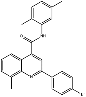 2-(4-bromophenyl)-N-(2,5-dimethylphenyl)-8-methyl-4-quinolinecarboxamide Structure