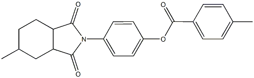 4-(5-methyl-1,3-dioxooctahydro-2H-isoindol-2-yl)phenyl 4-methylbenzoate Structure