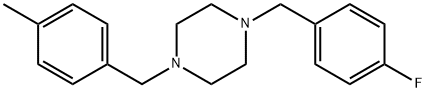 1-(4-fluorobenzyl)-4-(4-methylbenzyl)piperazine 구조식 이미지