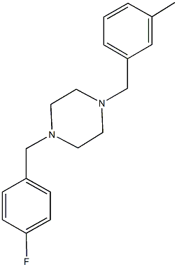 1-(4-fluorobenzyl)-4-(3-methylbenzyl)piperazine Structure