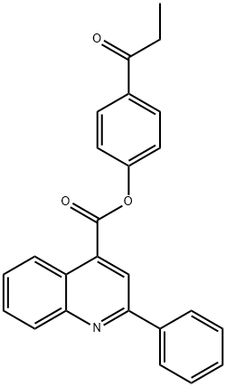 4-propionylphenyl 2-phenyl-4-quinolinecarboxylate Structure