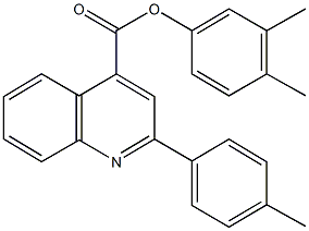 3,4-dimethylphenyl 2-(4-methylphenyl)-4-quinolinecarboxylate 구조식 이미지