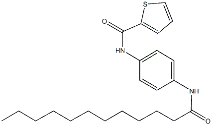 N-[4-(dodecanoylamino)phenyl]-2-thiophenecarboxamide Structure