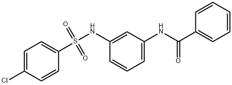 N-(3-{[(4-chlorophenyl)sulfonyl]amino}phenyl)benzamide Structure