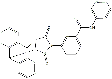 3-(16,18-dioxo-17-azapentacyclo[6.6.5.0~2,7~.0~9,14~.0~15,19~]nonadeca-2,4,6,9,11,13-hexaen-17-yl)-N-phenylbenzamide 구조식 이미지