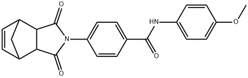 4-(3,5-dioxo-4-azatricyclo[5.2.1.0~2,6~]dec-8-en-4-yl)-N-(4-methoxyphenyl)benzamide Structure