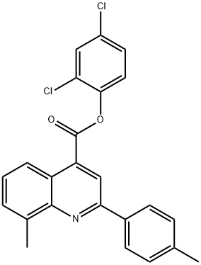 2,4-dichlorophenyl 8-methyl-2-(4-methylphenyl)-4-quinolinecarboxylate 구조식 이미지