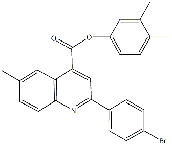 3,4-dimethylphenyl 2-(4-bromophenyl)-6-methyl-4-quinolinecarboxylate Structure