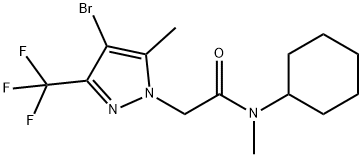 2-[4-bromo-5-methyl-3-(trifluoromethyl)-1H-pyrazol-1-yl]-N-cyclohexyl-N-methylacetamide 구조식 이미지