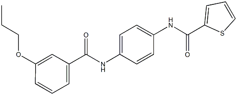 N-{4-[(3-propoxybenzoyl)amino]phenyl}-2-thiophenecarboxamide Structure