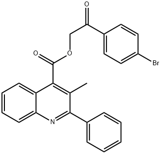 2-(4-bromophenyl)-2-oxoethyl 3-methyl-2-phenyl-4-quinolinecarboxylate Structure