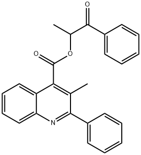 1-methyl-2-oxo-2-phenylethyl 3-methyl-2-phenyl-4-quinolinecarboxylate Structure