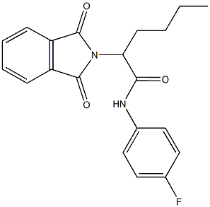 2-(1,3-dioxo-1,3-dihydro-2H-isoindol-2-yl)-N-(4-fluorophenyl)hexanamide Structure