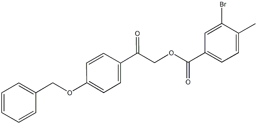 2-[4-(benzyloxy)phenyl]-2-oxoethyl 3-bromo-4-methylbenzoate Structure