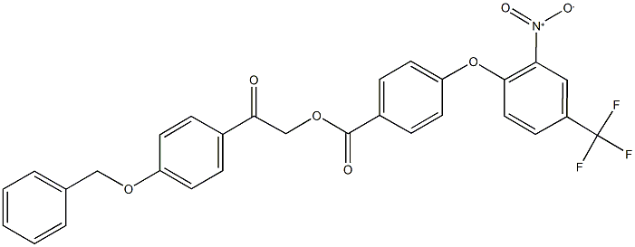 2-[4-(benzyloxy)phenyl]-2-oxoethyl 4-[2-nitro-4-(trifluoromethyl)phenoxy]benzoate 구조식 이미지