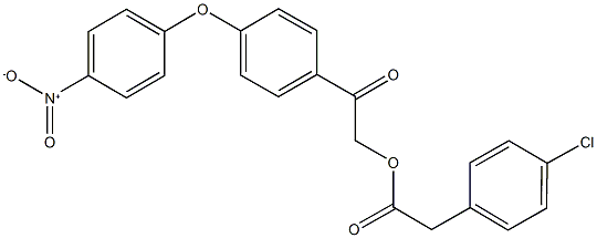 2-(4-{4-nitrophenoxy}phenyl)-2-oxoethyl (4-chlorophenyl)acetate 구조식 이미지