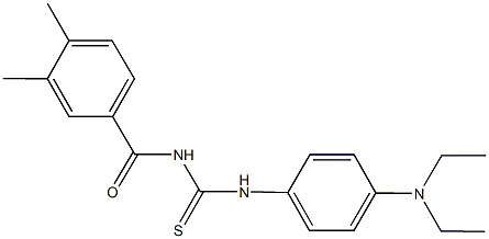 N-[4-(diethylamino)phenyl]-N'-(3,4-dimethylbenzoyl)thiourea Structure