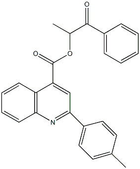 1-methyl-2-oxo-2-phenylethyl 2-(4-methylphenyl)-4-quinolinecarboxylate 구조식 이미지