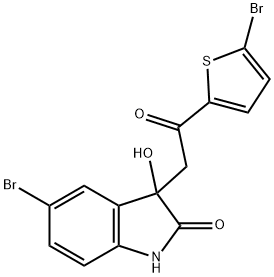 5-bromo-3-[2-(5-bromo-2-thienyl)-2-oxoethyl]-3-hydroxy-1,3-dihydro-2H-indol-2-one Structure