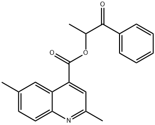 1-methyl-2-oxo-2-phenylethyl 2,6-dimethyl-4-quinolinecarboxylate Structure