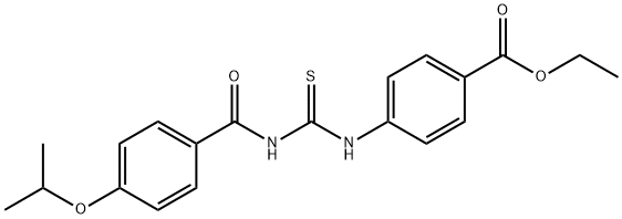 ethyl 4-({[(4-isopropoxybenzoyl)amino]carbothioyl}amino)benzoate 구조식 이미지