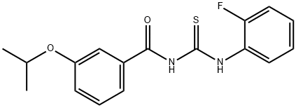 N-(2-fluorophenyl)-N'-(3-isopropoxybenzoyl)thiourea Structure