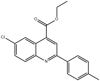 ethyl 6-chloro-2-(4-methylphenyl)-4-quinolinecarboxylate Structure