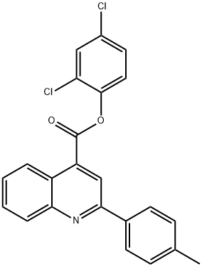 2,4-dichlorophenyl 2-(4-methylphenyl)-4-quinolinecarboxylate 구조식 이미지