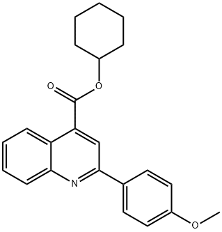cyclohexyl 2-(4-methoxyphenyl)-4-quinolinecarboxylate Structure