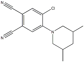 4-chloro-5-(3,5-dimethyl-1-piperidinyl)phthalonitrile 구조식 이미지