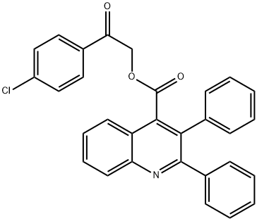 2-(4-chlorophenyl)-2-oxoethyl 2,3-diphenyl-4-quinolinecarboxylate Structure