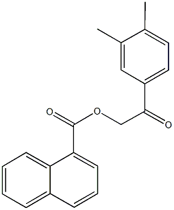 2-(3,4-dimethylphenyl)-2-oxoethyl 1-naphthoate Structure