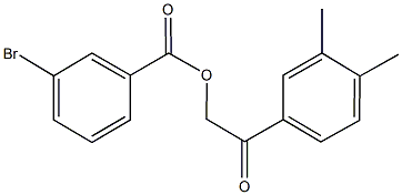 2-(3,4-dimethylphenyl)-2-oxoethyl 3-bromobenzoate 구조식 이미지