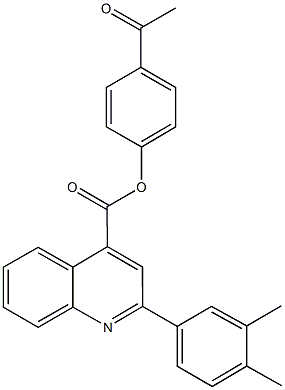 4-acetylphenyl 2-(3,4-dimethylphenyl)-4-quinolinecarboxylate 구조식 이미지