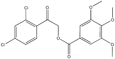 2-(2,4-dichlorophenyl)-2-oxoethyl 3,4,5-trimethoxybenzoate Structure