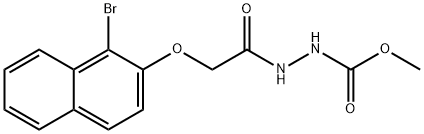 methyl 2-{[(1-bromo-2-naphthyl)oxy]acetyl}hydrazinecarboxylate Structure