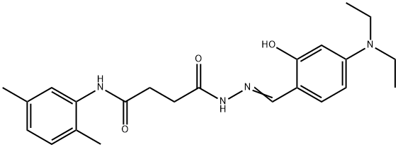 4-{2-[4-(diethylamino)-2-hydroxybenzylidene]hydrazino}-N-(2,5-dimethylphenyl)-4-oxobutanamide Structure