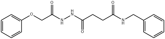 N-benzyl-4-oxo-4-[2-(phenoxyacetyl)hydrazino]butanamide 구조식 이미지